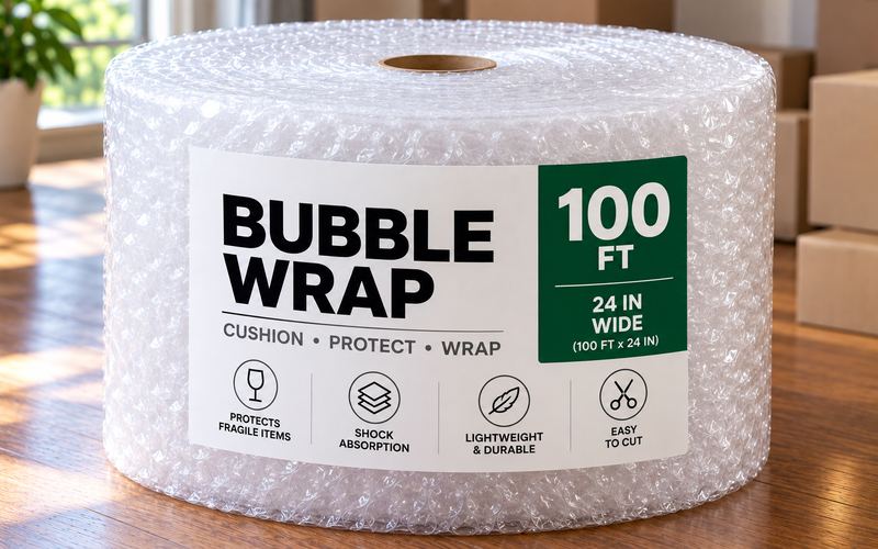 Amazon Basics perforated bubble wrap (100 ft)