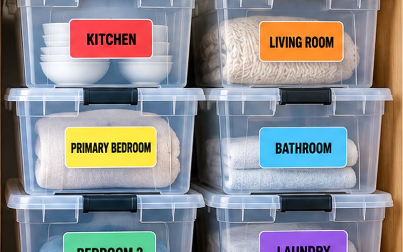 Color-coded moving labels (20 colors)