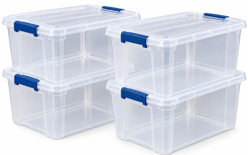 IRIS USA 32.5 qt clip boxes (6-pack)